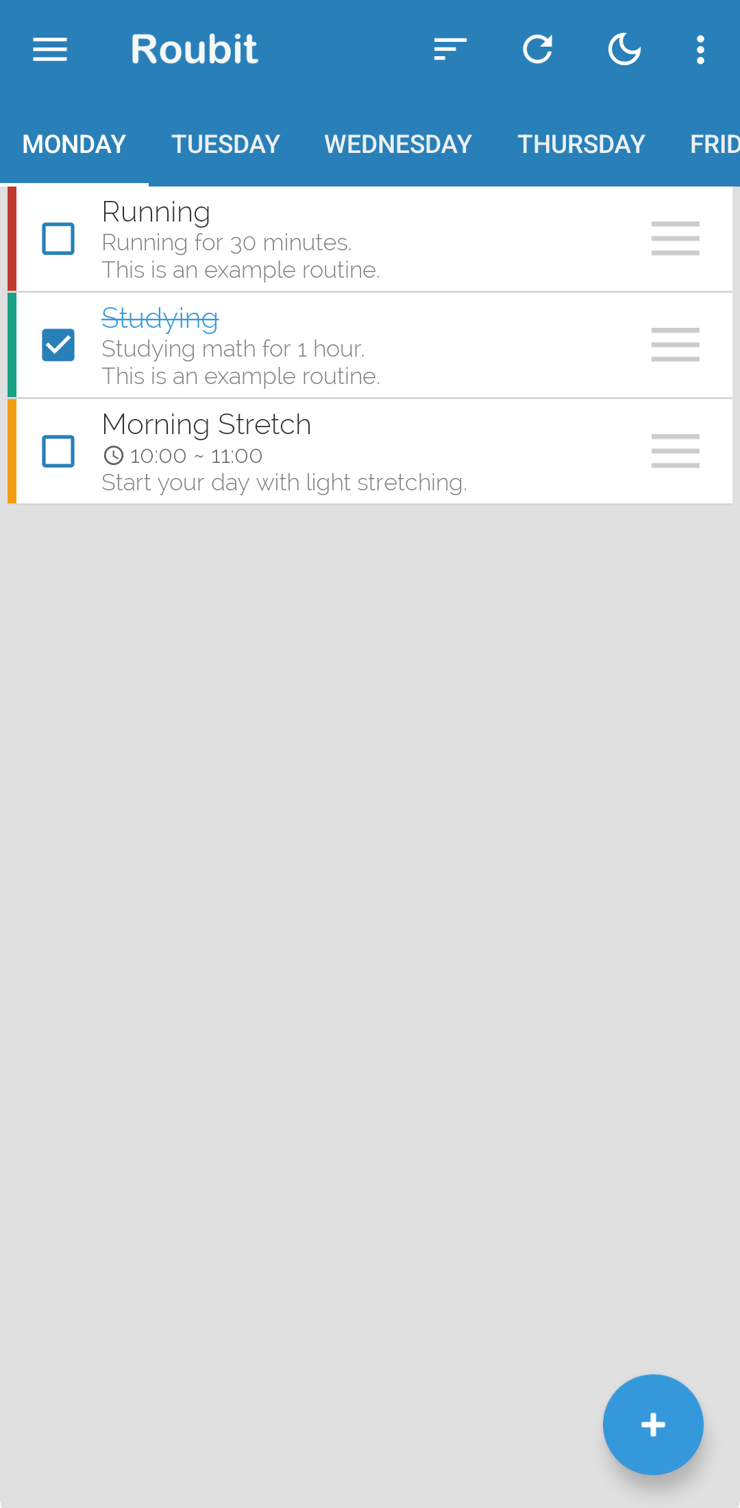 Roubit App Home Screen